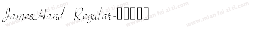 JamesHand Regular字体转换